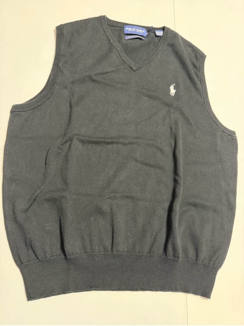 Polo Ralph Lauren Men’s Black V‑Neck Sweater Vest